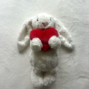 Bashful Red Love Heart Bunny JellyCat -  Authentic - Brand New